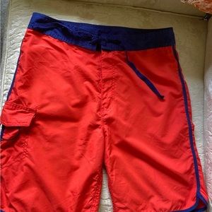 U.S. Apparel men Swim Trunks red size 34